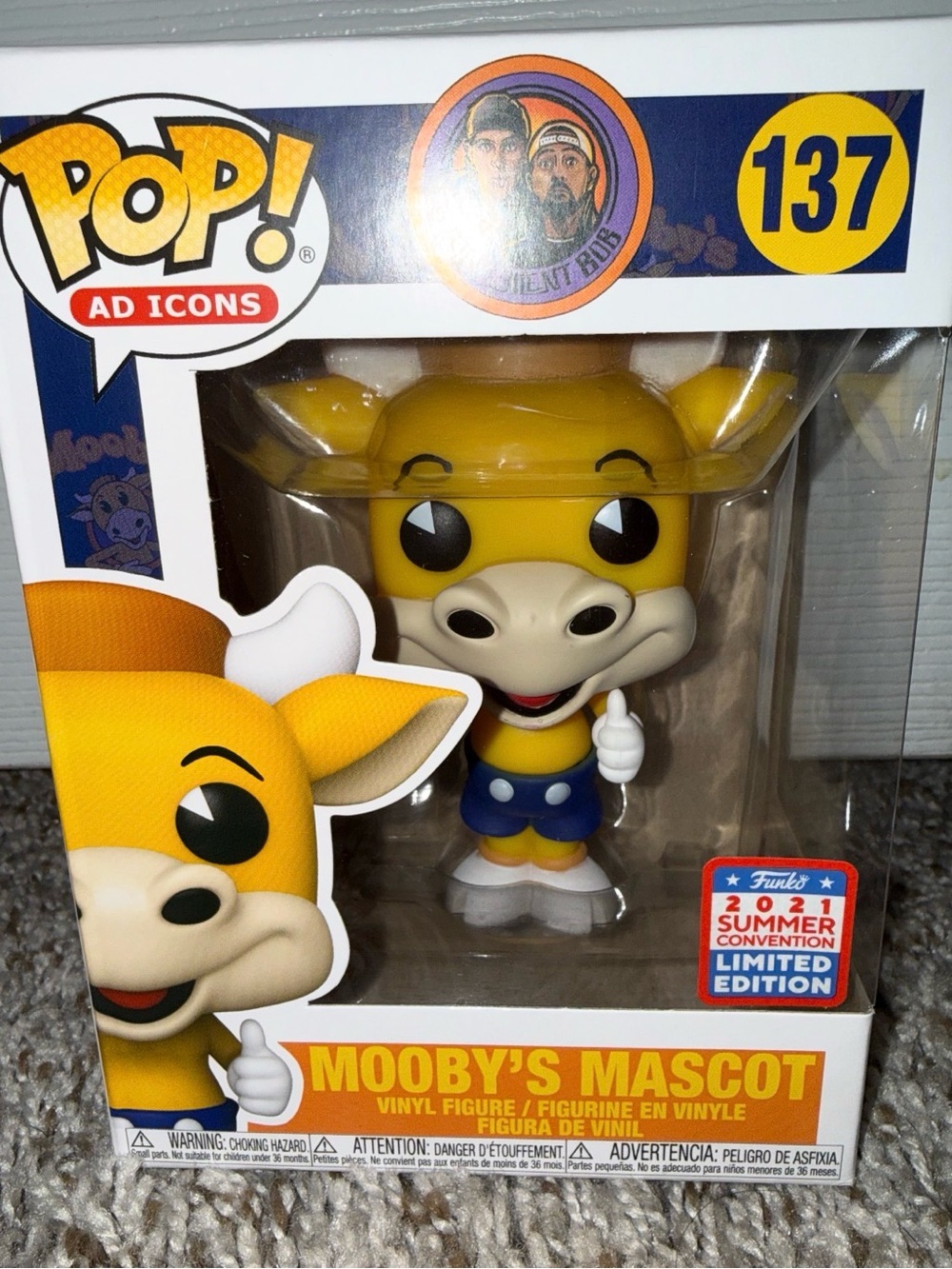 Funko Pop! Mooby's Mascot Yellow Blue White Vinyl Figure #137